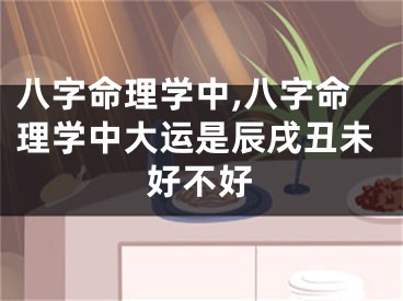 八字命理学中,八字命理学中大运是辰戌丑未好不好