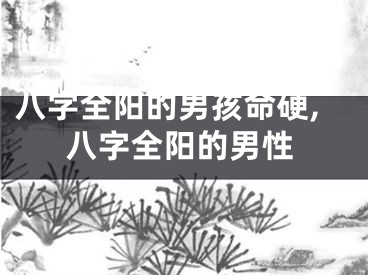八字全阳的男孩命硬,八字全阳的男性