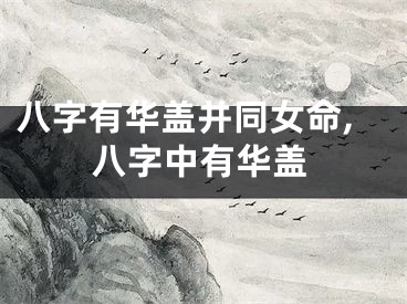 八字有华盖并同女命,八字中有华盖