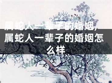 属蛇人一辈子的婚姻,属蛇人一辈子的婚姻怎么样