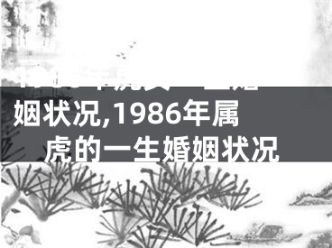 1986年虎女一生婚姻状况,1986年属虎的一生婚姻状况