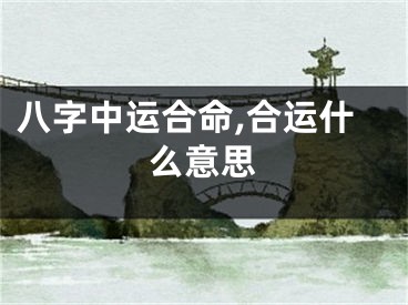 八字中运合命,合运什么意思