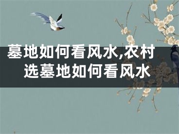 墓地如何看风水,农村选墓地如何看风水