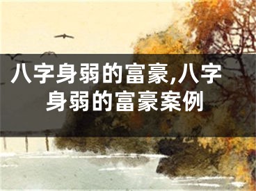 八字身弱的富豪,八字身弱的富豪案例