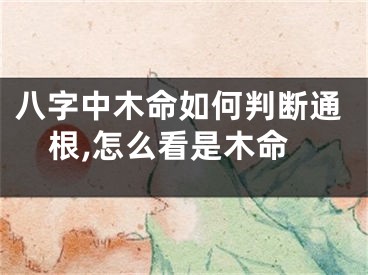 八字中木命如何判断通根,怎么看是木命