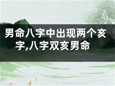 男命八字中出现两个亥字,八字双亥男命