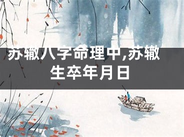 苏辙八字命理中,苏辙生卒年月日