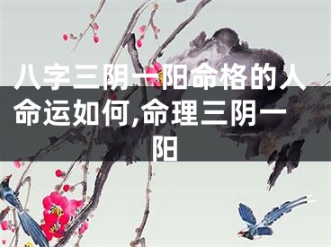 八字三阴一阳命格的人命运如何,命理三阴一阳