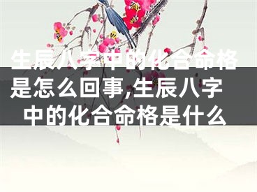 生辰八字中的化合命格是怎么回事,生辰八字中的化合命格是什么