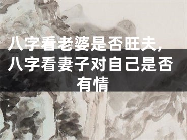 八字看老婆是否旺夫,八字看妻子对自己是否有情