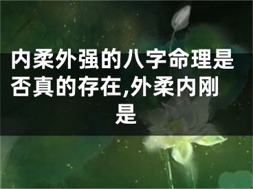 内柔外强的八字命理是否真的存在,外柔内刚是