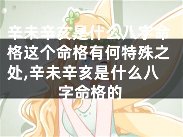 辛未辛亥是什么八字命格这个命格有何特殊之处,辛未辛亥是什么八字命格的