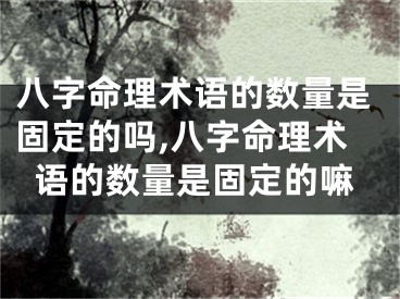 八字命理术语的数量是固定的吗,八字命理术语的数量是固定的嘛