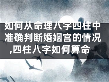 如何从命理八字四柱中准确判断婚姻宫的情况,四柱八字如何算命