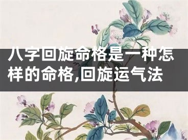 八字回旋命格是一种怎样的命格,回旋运气法