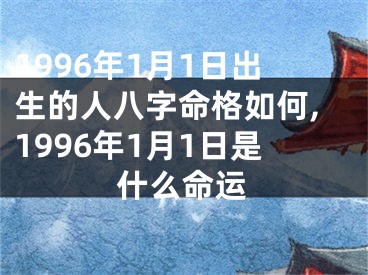 1996年1月1日出生的人八字命格如何,1996年1月1日是什么命运