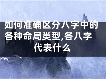 如何准确区分八字中的各种命局类型,各八字代表什么