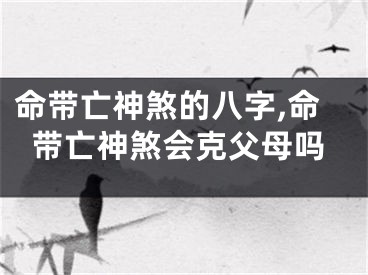 命带亡神煞的八字,命带亡神煞会克父母吗