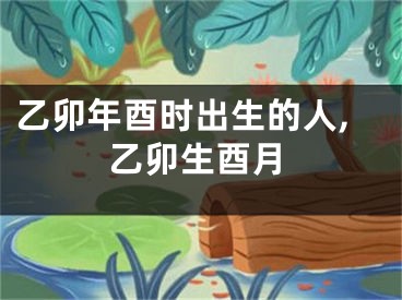 乙卯年酉时出生的人,乙卯生酉月