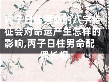 丙子日柱男命的八字特征会对命运产生怎样的影响,丙子日柱男命配偶长相