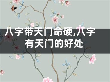 八字带天门命硬,八字有天门的好处