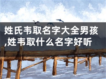 姓氏韦取名字大全男孩,姓韦取什么名字好听