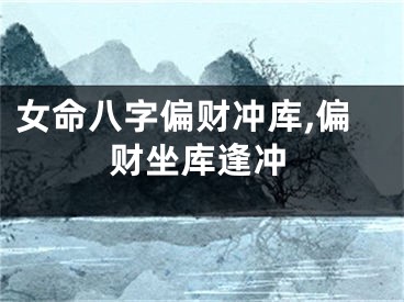女命八字偏财冲库,偏财坐库逢冲