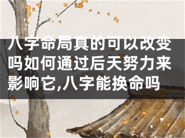 八字命局真的可以改变吗如何通过后天努力来影响它,八字能换命吗