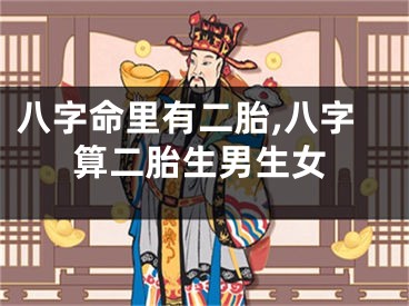 八字命里有二胎,八字算二胎生男生女