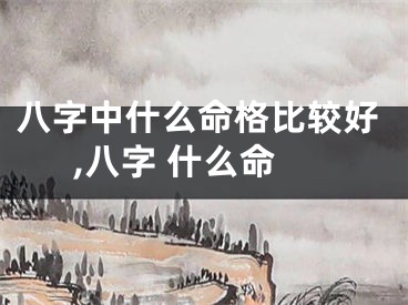 八字中什么命格比较好,八字 什么命
