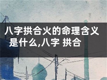 八字拱合火的命理含义是什么,八字 拱合