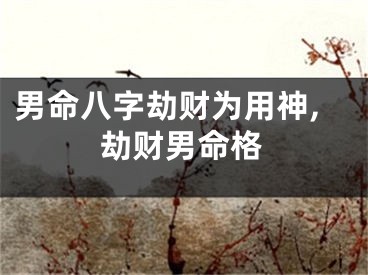 男命八字劫财为用神,劫财男命格