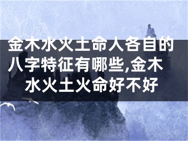 金木水火土命人各自的八字特征有哪些,金木水火土火命好不好