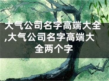 大气公司名字高端大全,大气公司名字高端大全两个字