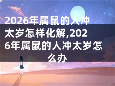 2026年属鼠的人冲太岁怎样化解,2026年属鼠的人冲太岁怎么办