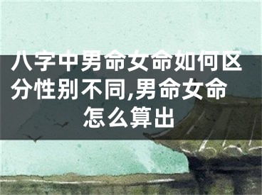 八字中男命女命如何区分性别不同,男命女命怎么算出