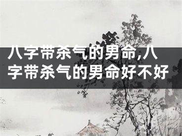 八字带杀气的男命,八字带杀气的男命好不好