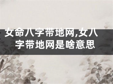 女命八字带地网,女八字带地网是啥意思