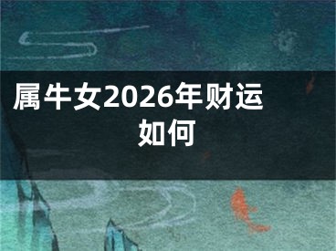 属牛女2026年财运如何
