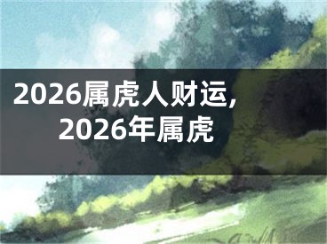 2026属虎人财运,2026年属虎