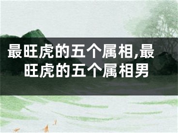 最旺虎的五个属相,最旺虎的五个属相男