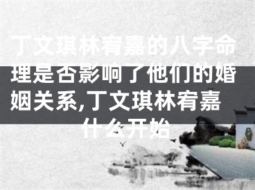 丁文琪林宥嘉的八字命理是否影响了他们的婚姻关系,丁文琪林宥嘉什么开始