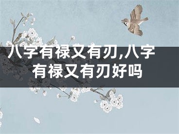 八字有禄又有刃,八字有禄又有刃好吗
