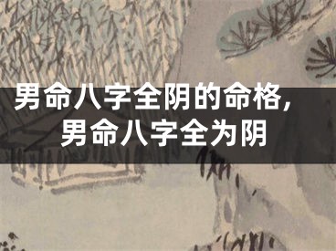 男命八字全阴的命格,男命八字全为阴