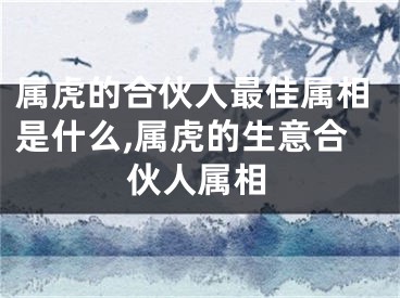 属虎的合伙人最佳属相是什么,属虎的生意合伙人属相