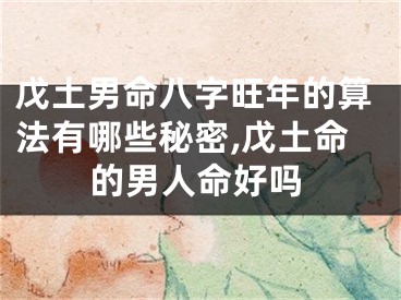 戊土男命八字旺年的算法有哪些秘密,戊土命的男人命好吗
