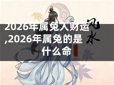 2026年属兔人财运,2026年属兔的是什么命