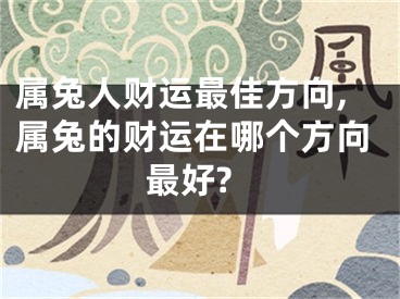 属兔人财运最佳方向,属兔的财运在哪个方向最好?