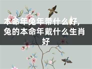 本命年兔年带什么好,兔的本命年戴什么生肖好