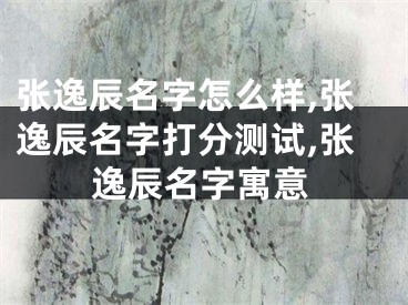 张逸辰名字怎么样,张逸辰名字打分测试,张逸辰名字寓意